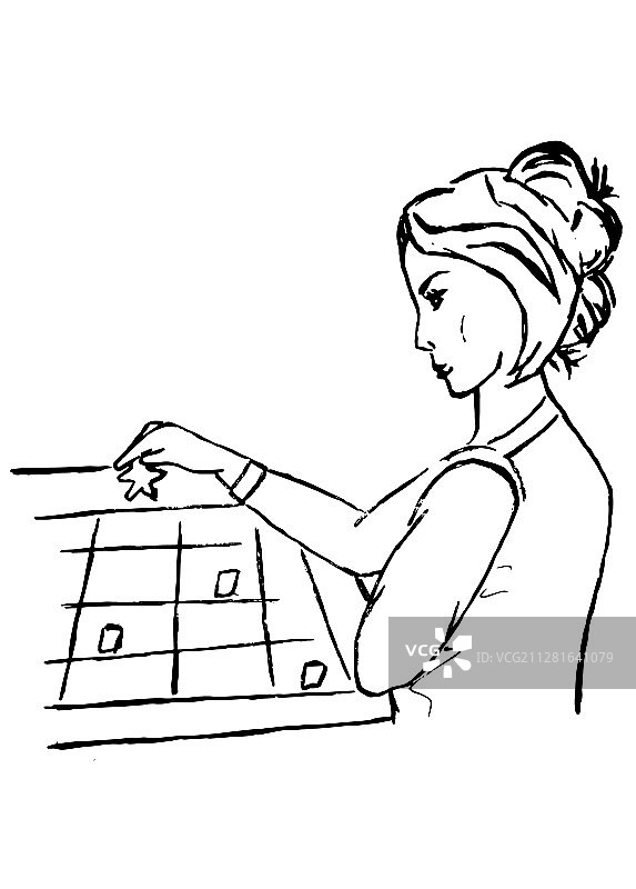 演奏乐器的女性肖像图片素材