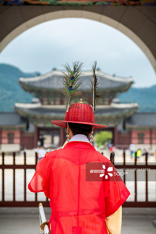 首尔光化门的卫兵图片素材