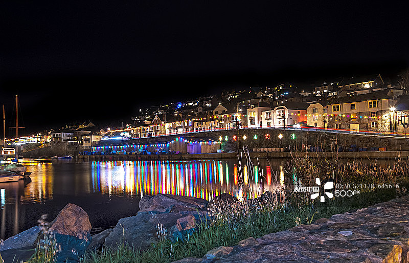纽林港的灯光图片素材