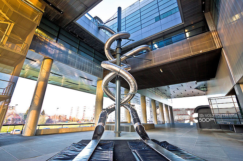 萨格勒布当代艺术博物馆外景（克罗地亚）图片素材