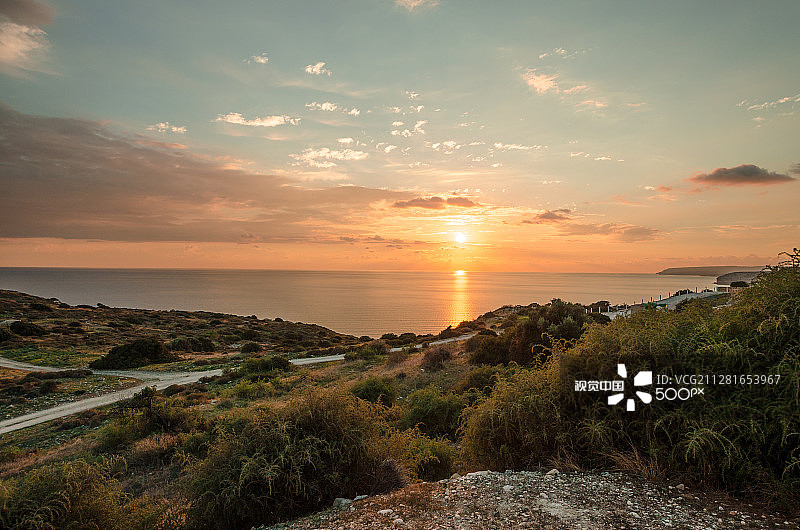 库里安日落图片素材