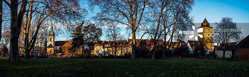 卡尔斯鲁厄全景图片素材