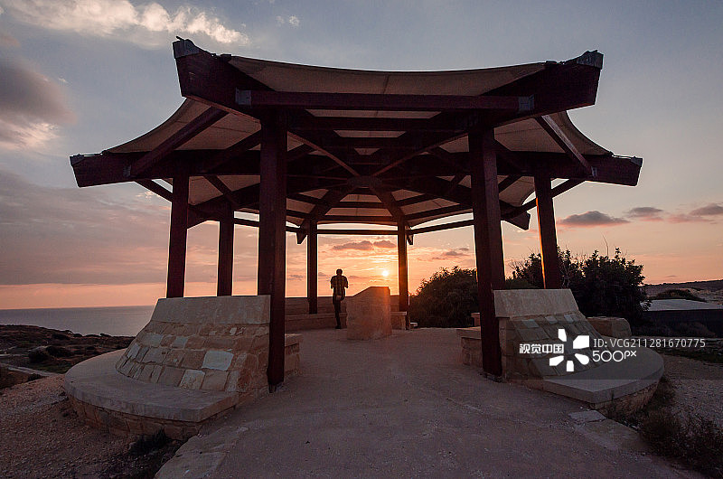 库里安日落图片素材