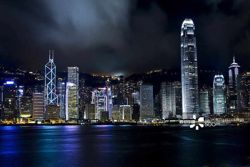 湾仔夜景图片素材