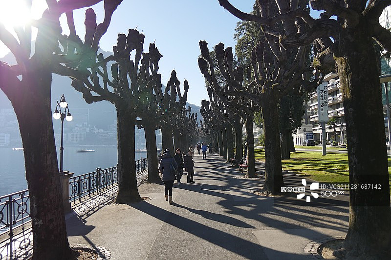 瑞士卢加诺提契诺天堂大道图片素材