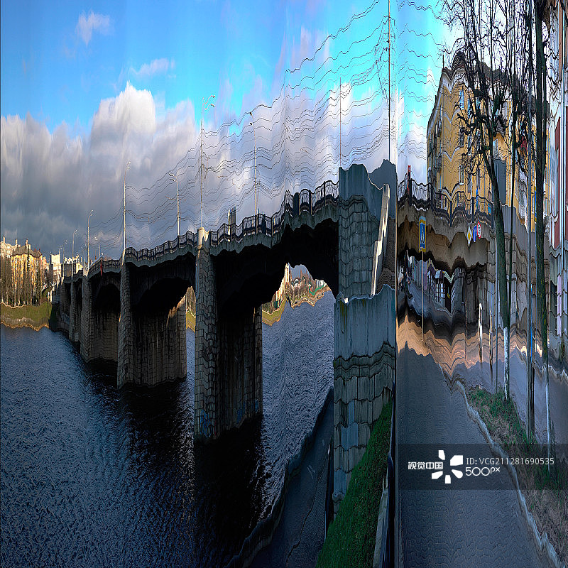 弯曲的桥梁图片素材