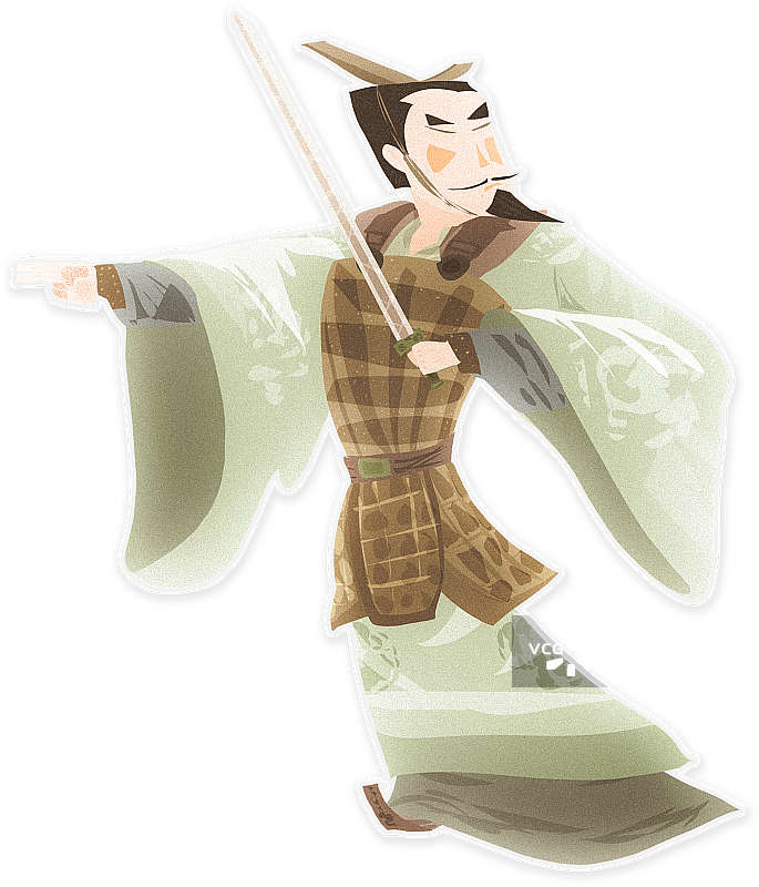 古代武将元素插画图片素材