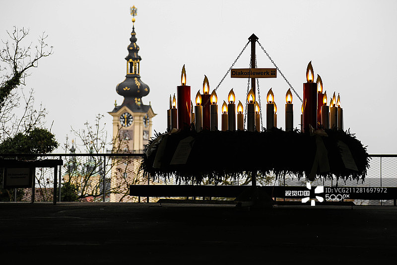 林茨的基督降临花环图片素材