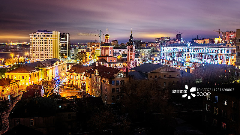 萨拉托夫屋顶风光图片素材