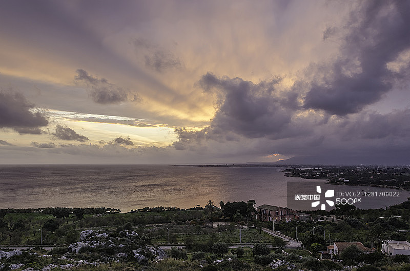 锡拉库萨日落图片素材