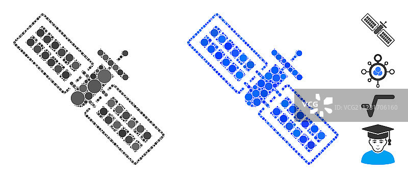 卫星镶嵌图标圆形图案图片素材