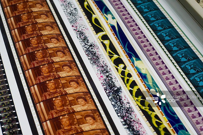 电影胶片条纹图片素材