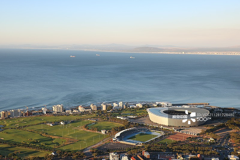 日落下的开普敦体育场图片素材