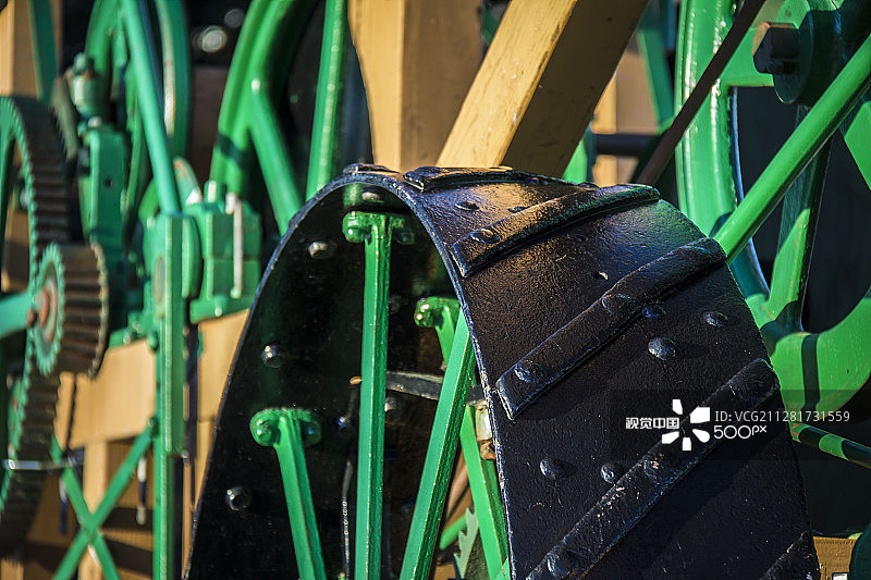 蒸汽机车轮和齿轮图片素材