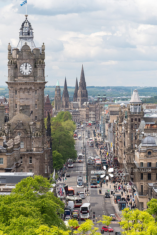 从卡尔顿山看王子街图片素材