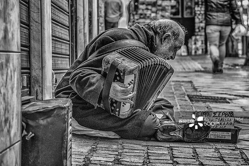 手风琴演奏者图片素材