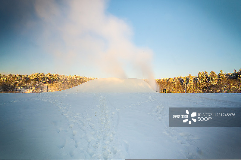 塔林的人工降雪机图片素材