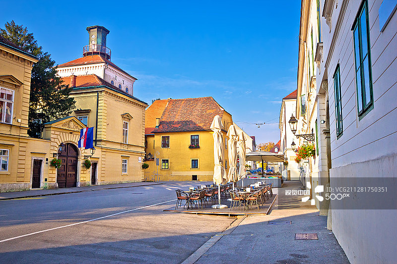 萨格勒布上城区历史建筑图片素材
