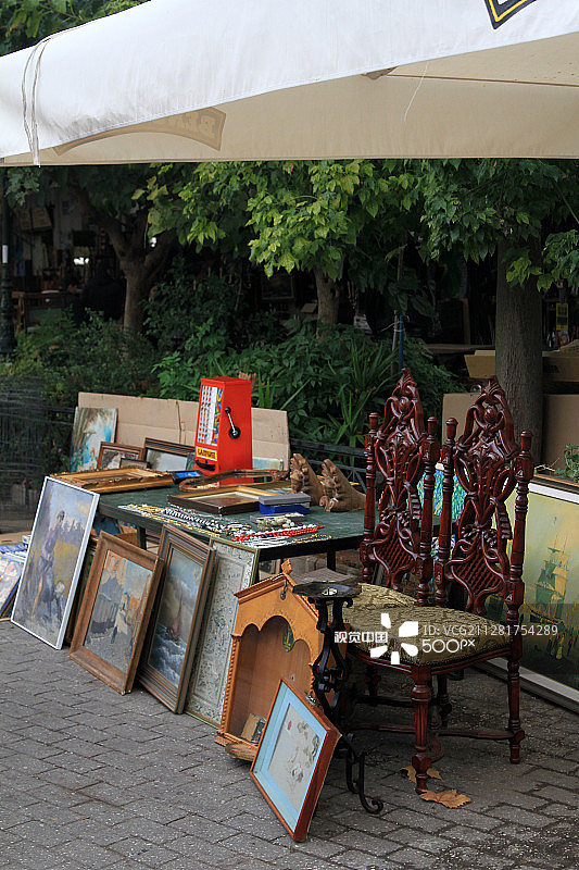 莫纳斯提拉奇跳蚤市场，雅典图片素材