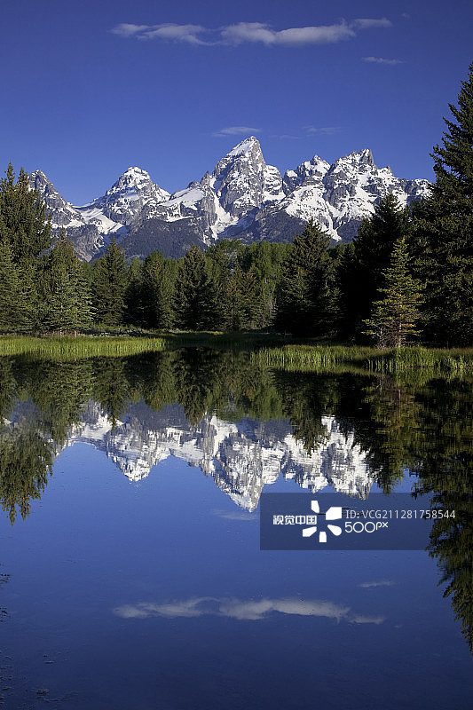 大提顿的倒影图片素材