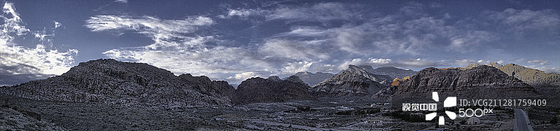 花色盆地全景图片素材