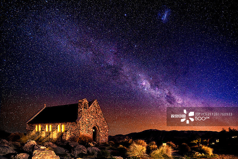 新西兰特卡波的银河图片素材