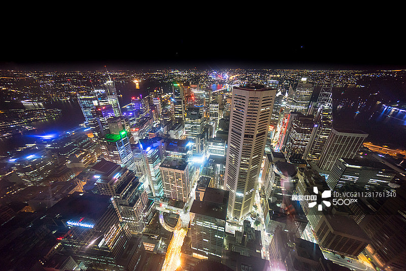 悉尼中央商务区的航拍景色图片素材