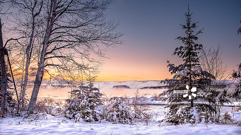 苏必利尔湖冰封图片素材