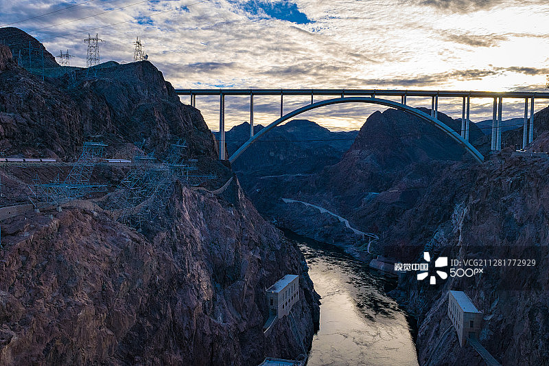 胡佛水坝图片素材