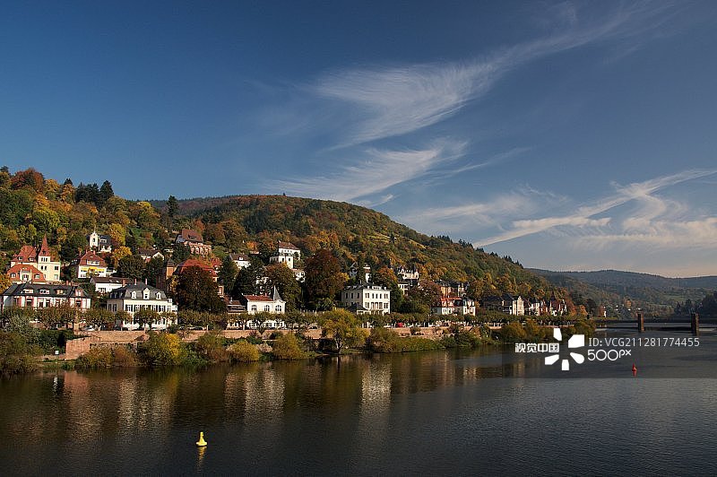 海德堡的内卡河图片素材