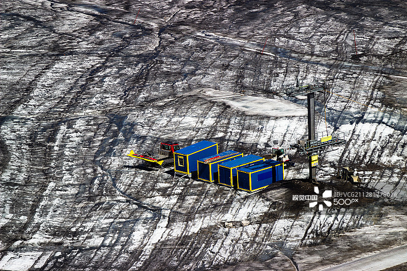 夏季达赫施泰因冰川细节图片素材