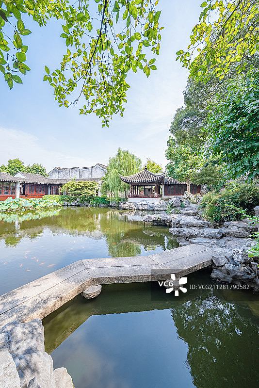 苏州艺圃古典园林风光图片素材