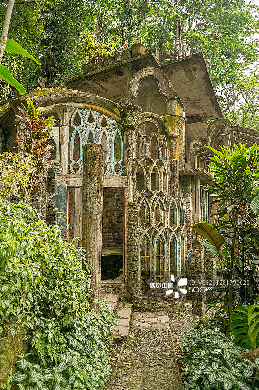 墨西哥希利特拉的超现实主义城堡拉斯波萨斯图片素材