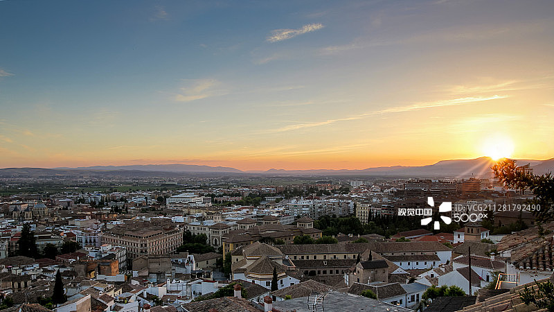 格拉纳达日落图片素材