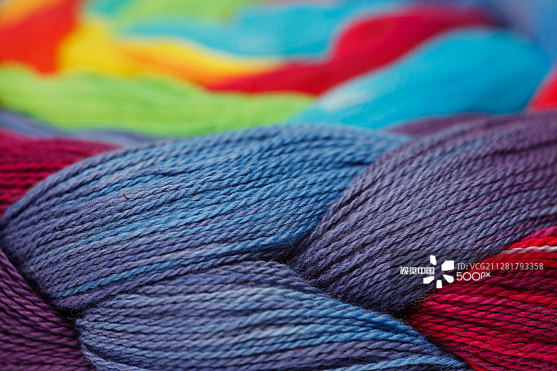 彩色缝纫线背景特写图片素材