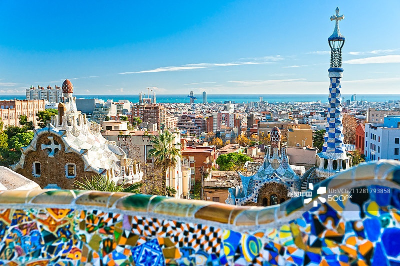 西班牙巴塞罗那奎尔公园图片素材