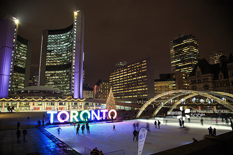 多伦多市政厅滑冰场图片素材