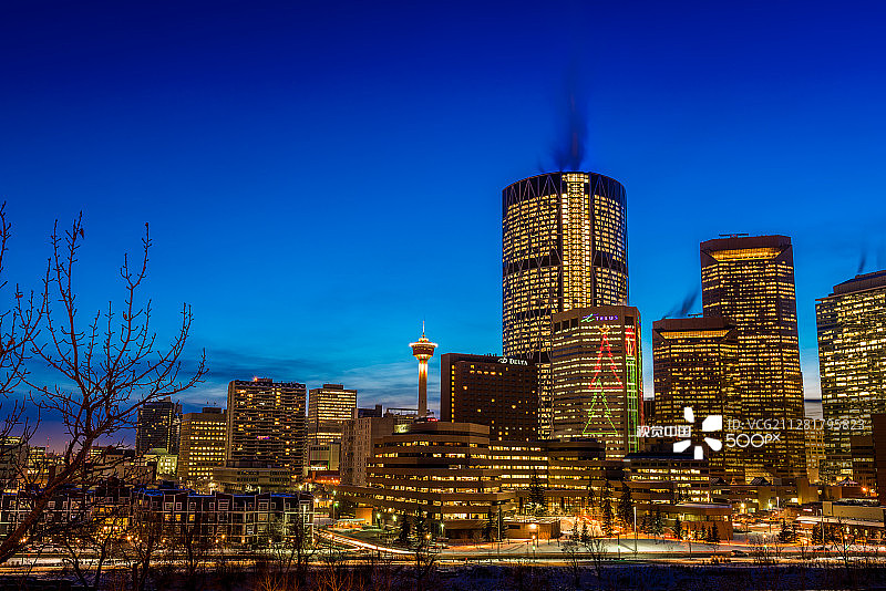 卡尔加里市中心城市风光图片素材