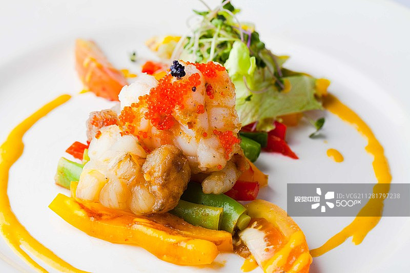 龙虾沙拉图片素材