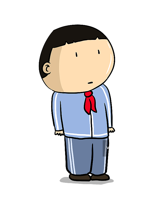 元素：发呆的学生图片素材