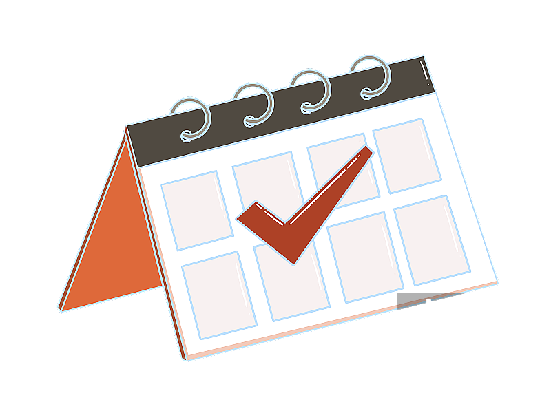 元素：手绘日历图片素材