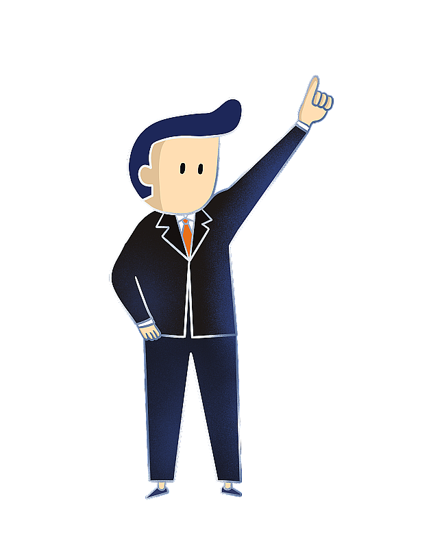 元素：手绘职场西装人物图片素材