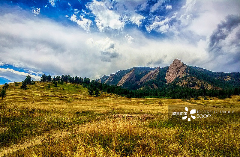 科罗拉多州前朗格熨斗山图片素材