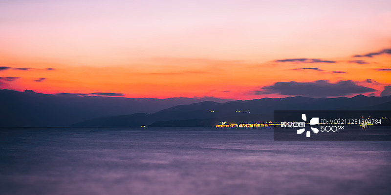 克里特岛日落图片素材