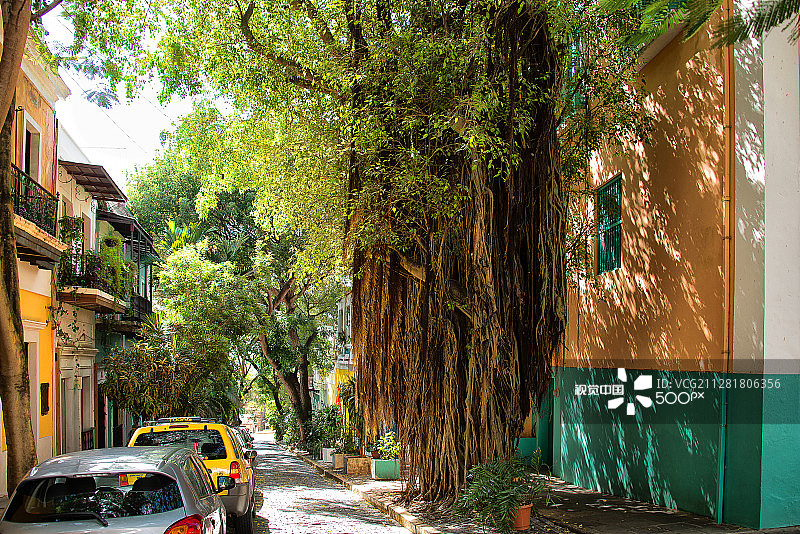 旧圣胡安，波多黎各图片素材