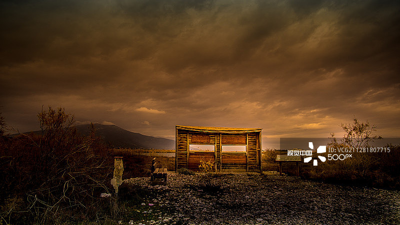 湖景之窗图片素材