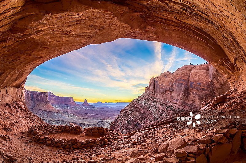 峡谷地国家公园日落图片素材