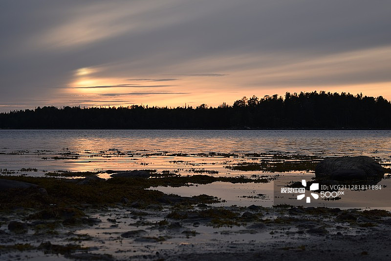 白海日落图片素材