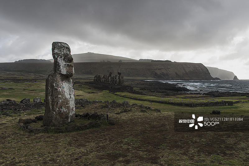 复活节岛石像图片素材