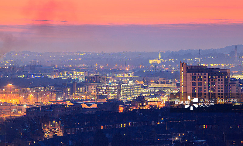 黄昏时的诺丁汉图片素材